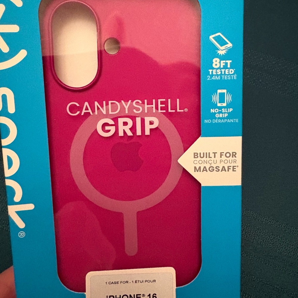 Speck CandyShell Grip Case for iPhone 16 - Magenta
